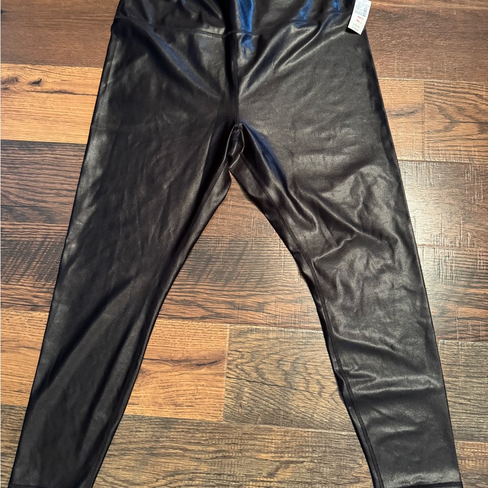 Maurices Shiny Black Leggings